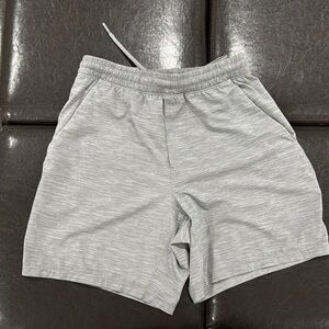 Lululemon Gray Athletic Shorts with Elastic Waistband and Soft Fabric